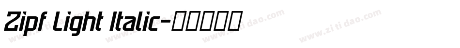 Zipf Light Italic字体转换